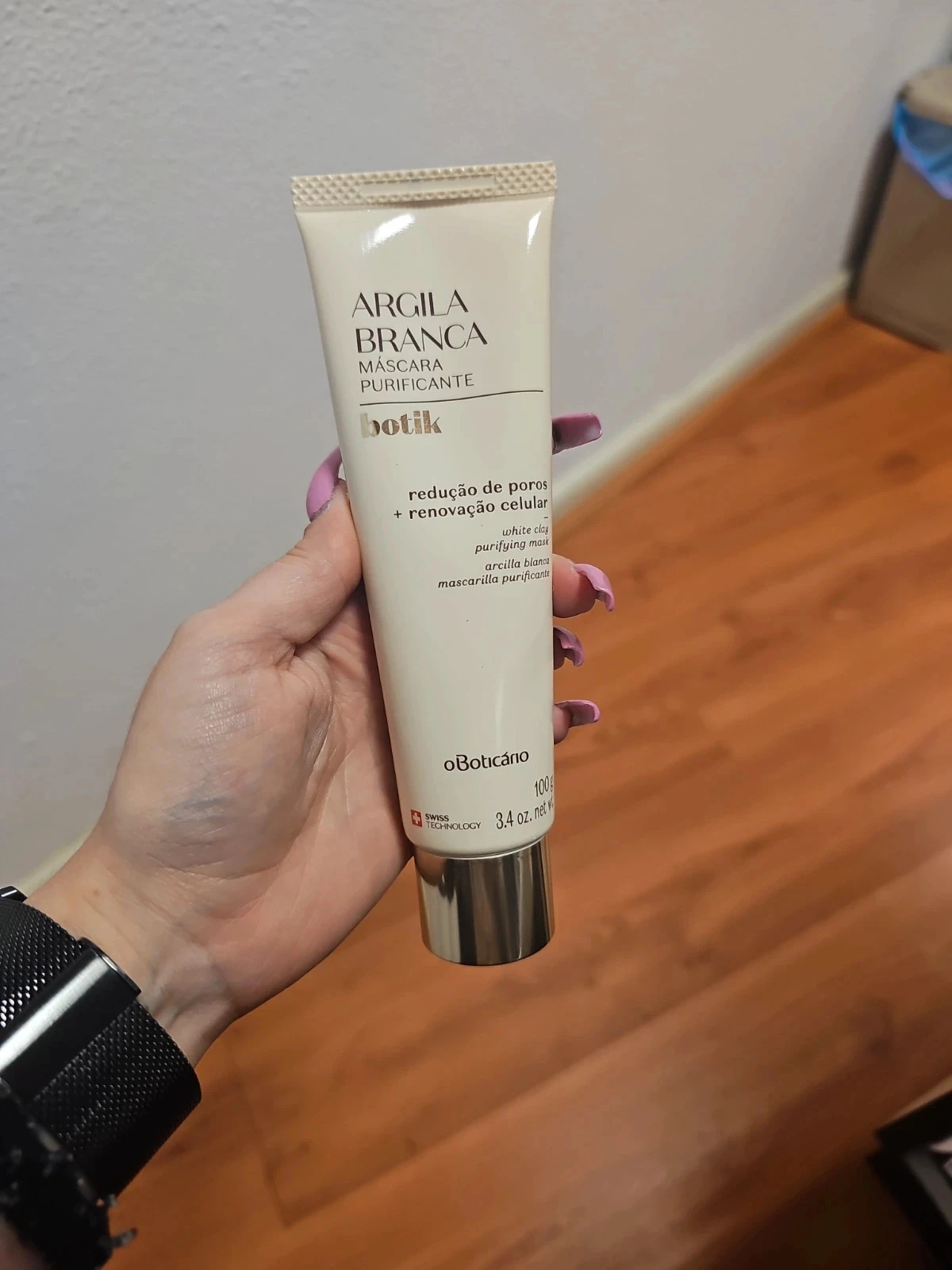 Máscara Facial de Argila Branca Purificante Botik, 100g